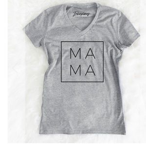 MAMA SQUARE - WOMEN'S MODERN FIT V-NECK SHIRT NWOT